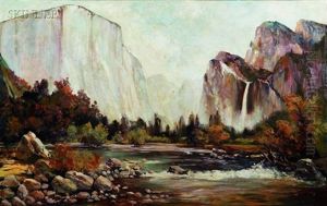 Yosemite Panorama (a View Of El Capitan?) by Thomas Hill