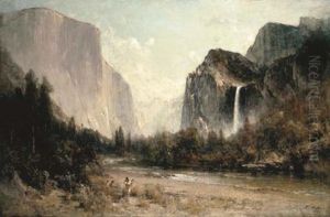 Yosemite Valley Indian Woodpickers by Thomas Hill