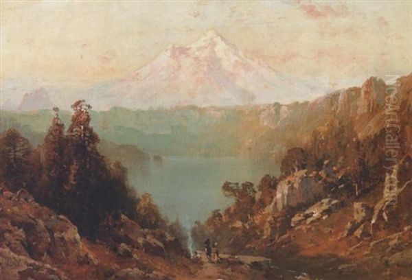 Mount Shasta From The Castle Lake At Evening - view 1