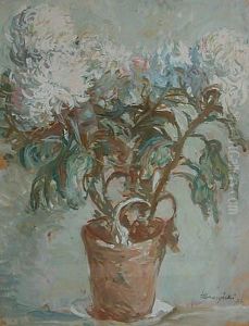 Biale Chryzantemy, 1937 R. by Henryk Barczynski