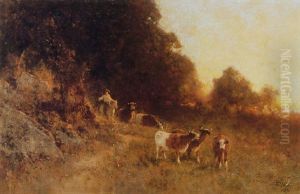Herding Cattle by Thomas Hill