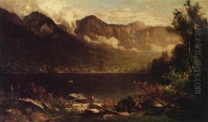 Lake Scene, New Hampshire by Thomas Hill