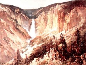 Yellowstone Falls by Thomas Hill