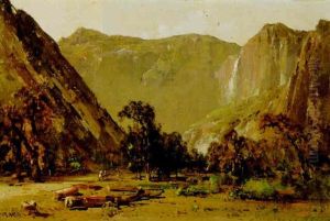 Yosemite Falls From Curry Camp by Thomas Hill