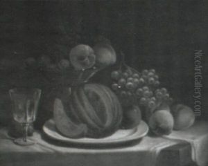 Assorted Fruit And Glass Compote by Thomas Hill