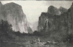 Indians In Yosemite by Thomas Hill