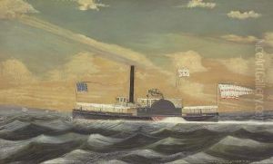 Portrait Of The Steamship Martha Washington by James Bard