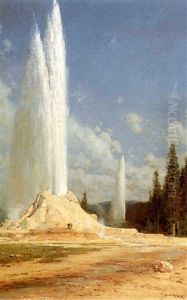Geysers In Yellowstone by Thomas Hill