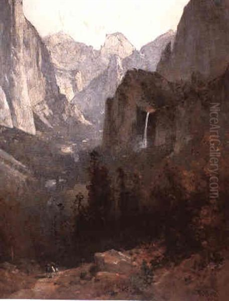 Figures In Yosemite Valley - view 1