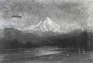 Indian Emcampment At The Foot Of Mount Hood by Thomas Hill