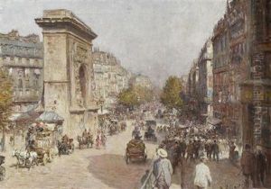 Parisien Street View by Anatole Eugene Hillairet
