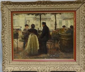 Scene De Marche Sur Les Grands Boulevards A Paris