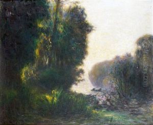 Sous-bois A Auvers Sur Oise by Anatole Eugene Hillairet