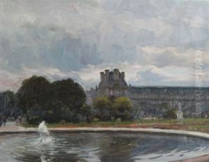 Bassin Aux Tuileries by Anatole Eugene Hillairet