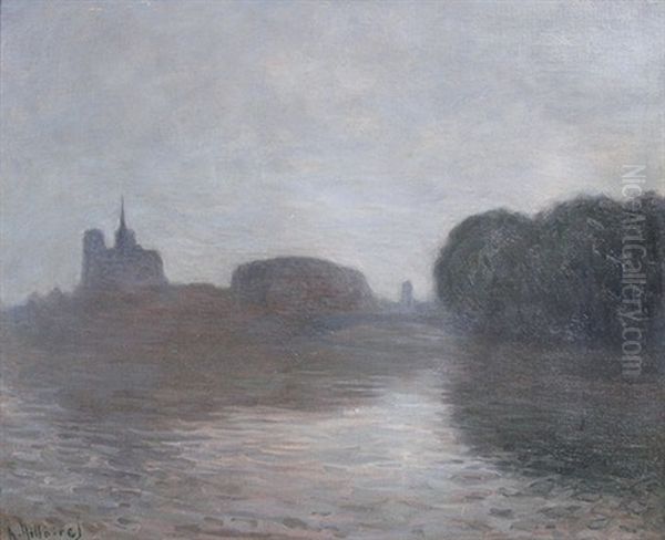 Paris, La Seine Et Notre-dame Dans La Brume - view 1