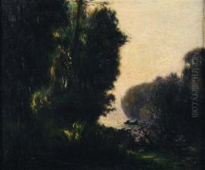Auvers Sur Oise, Pointe De L'ile De Vaux by Anatole Eugene Hillairet