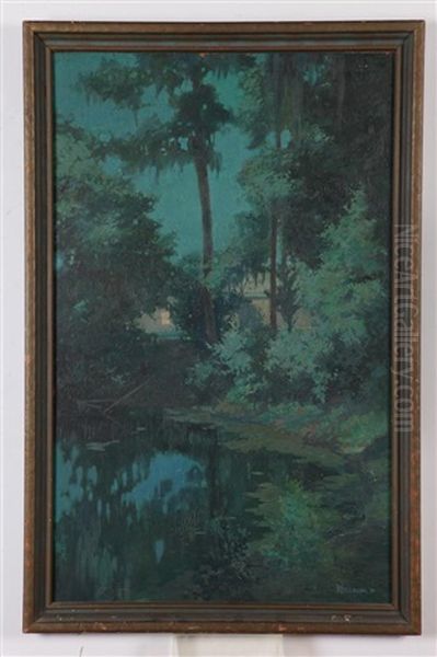 Connecticut Pond At Twilight - view 1