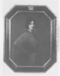 Portrait Einer Jungen Frau Im Roten Kleid