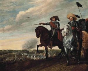 Prince Frederik Hendrik (1584-1647) And Count Ernst Casimir (1573-1632) At The Siege Of S-hertogenbosch by Pauwels van Hillegaert