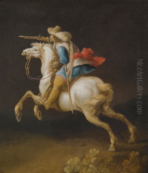 A Cavalry Officer Charging - view 1