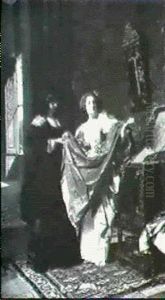 Le Coffre De Mariage, Epoque Louis Xiii by Eugene Ernest Hillemacher
