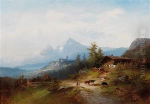 View Of The Pilgrimage Church Of Maria Plain Near Salzburg by Heinrich Hiller