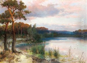 Landscape With Lake by Heinrich Hiller