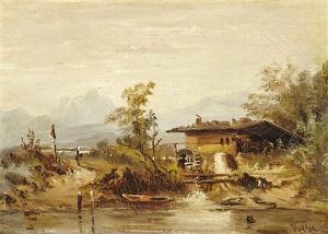 Muhle Am Bach by Heinrich Hiller
