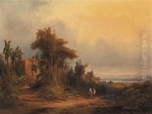 Abendstimmung An Der Suditalienischen Kuste by Heinrich Hiller