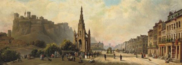 Daily Activities By The Scott Monument In Princes Street, Edinburgh - view 1