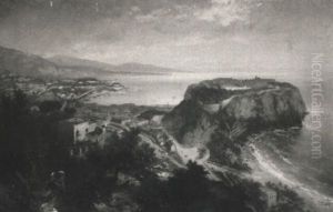 Mediterrane Kustenlandschaft by Heinrich Hiller