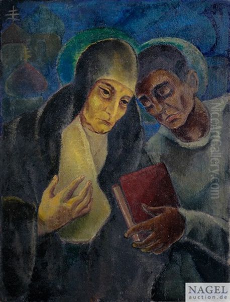 Zwei Heilige Mit Einem Buch - view 1