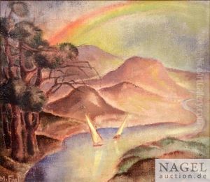 Berglandschaft Mit Regenbogen by Maria Hiller-Foell
