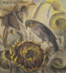 Vogel Mit Sonnenblume