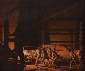 Interior Av Ankarsmedjan Vid Soderfors Bruk by Pehr Hillestroem