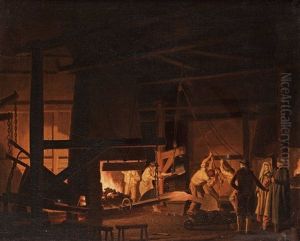 Interior Av Ankarsmedjan Vid Soderfors Bruk by Pehr Hillestroem