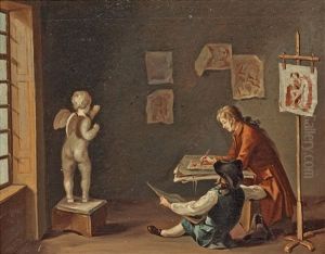 Ritande Gossar (=drawing Boys) by Pehr Hillestroem