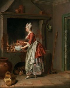 En Piga Hoser Sappa Utur En Kiettel - I En Skal (a Maid Is Pouring Soup)