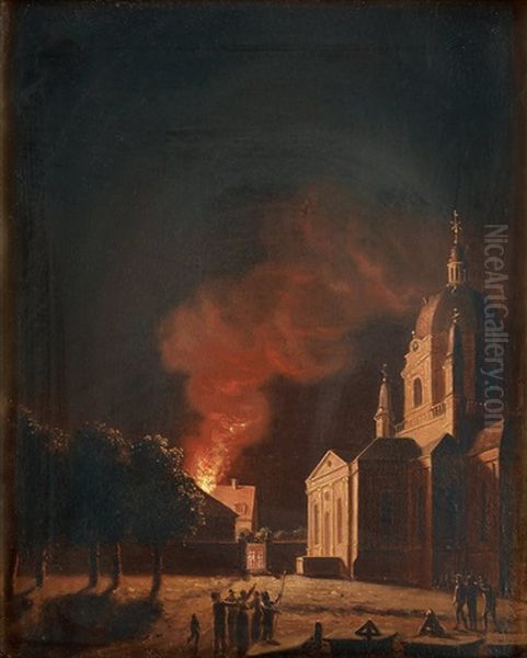 Brand Vid Katarina Kyrka - view 1
