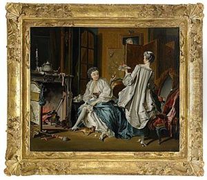 Morgontoilette - Boudoirinterior by Pehr Hillestroem