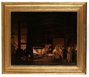 Interior Av Ankarsmedjan Vid Soderfors Bruk by Pehr Hillestroem