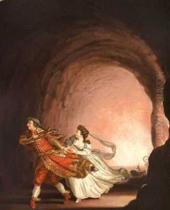 Scene Fra Operaen Zemire Og Azor Af A. Gretry (+ Scene Fra Operaen Orpheus Og Euridice Af C. W. Von Gluck; 2 Works) by Pehr Hillestroem