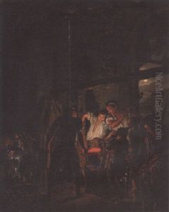 A Blacksmith's Forge by Pehr Hillestroem