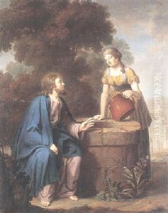 Kristus Och Den Samaritiska Kvinnan by Pehr Hillestroem