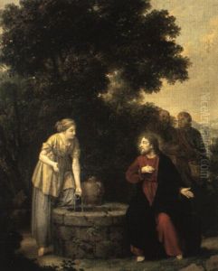 Kristus Och Den Samaritiska Kvinnan by Pehr Hillestroem
