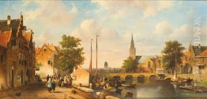 Belebte Hollandische Altstadt Am Kanal (alt-rotterdam?)