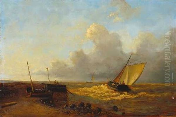 Auslaufende Segelboote Bei Sturmischer See - view 1