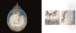 Lady Arabella Stuart, In Grey-embroidered Lace Dress With High-standing White Lace Collar