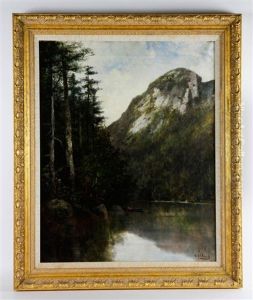Eagle Cliff And Profile Lake, Franconia Notch Nh by William Henry Hilliard
