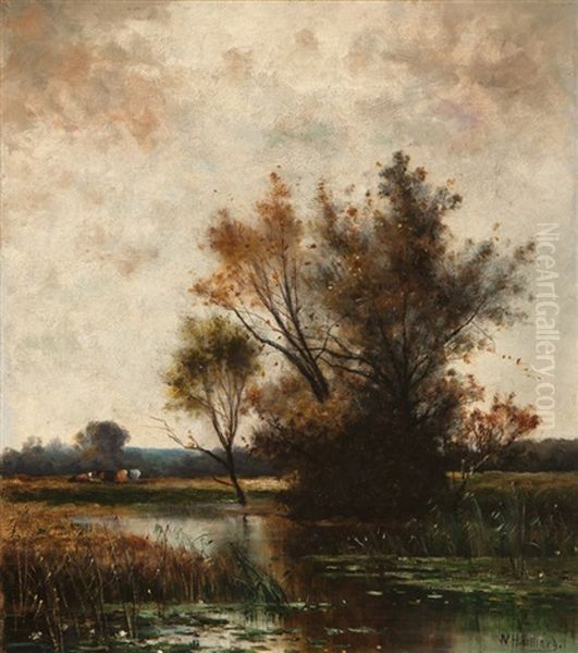 Autumnal Landscape With Cattle - view 1